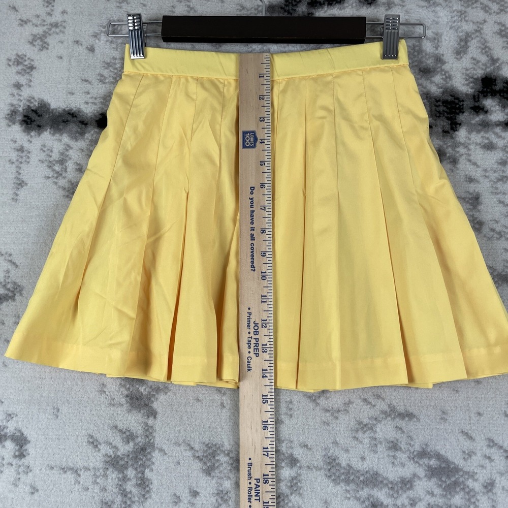 Wimbledon Mini Skirt‎ Womens Size 4 Yellow Pleated Casual Comfort Tennis Active - Picture 3 of 9